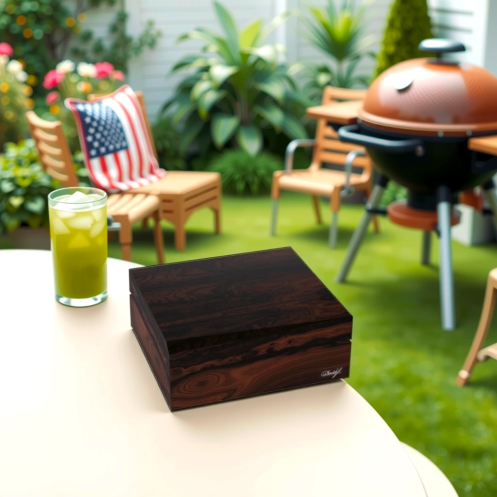 Davidoff Air De Famille Series II Ziricote Primos Matt 35-Cigar Desktop Humidors - Lifestyle