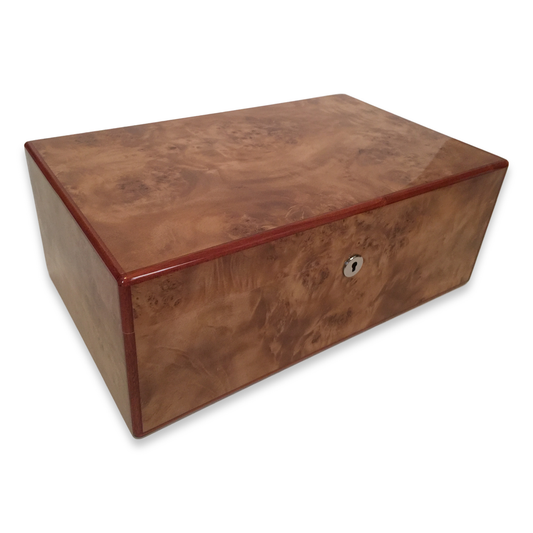Diamond Crown Wesley 90-Cigar Desktop Humidor - St. James Series (DC-HUM-WESLEY-90) Exterior 1