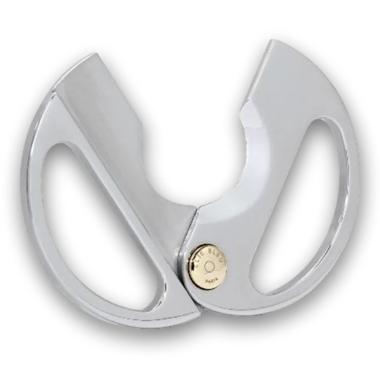Elie Bleu EBC2 Round Double Blade Cigar Cutters - Silver - Blade Details