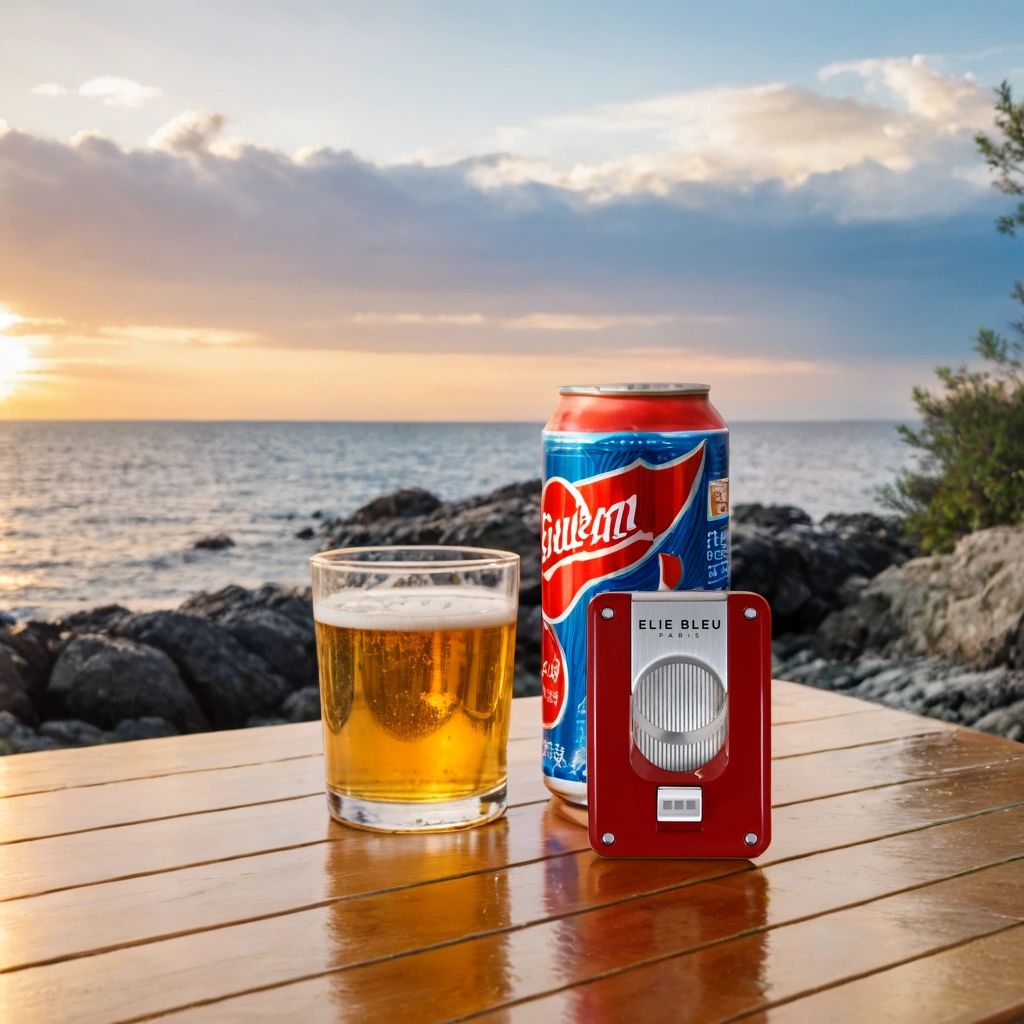 Elie Bleu Lacquer EBC4 Double Blade Cigar Cutters - Red -Lifestyle