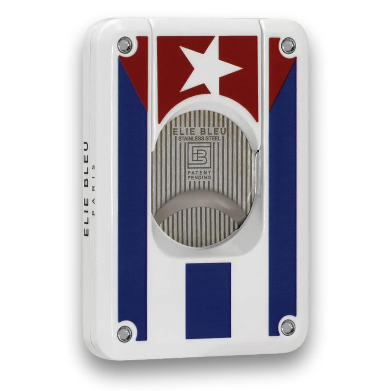 Elie Bleu Cuban Flag EBC4 Double Blade Cigar Cutter - Back Side