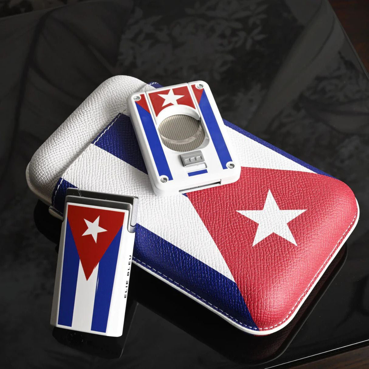 Elie Bleu Cuban Flag EBC4 Double Blade Cigar Cutter - Collection
