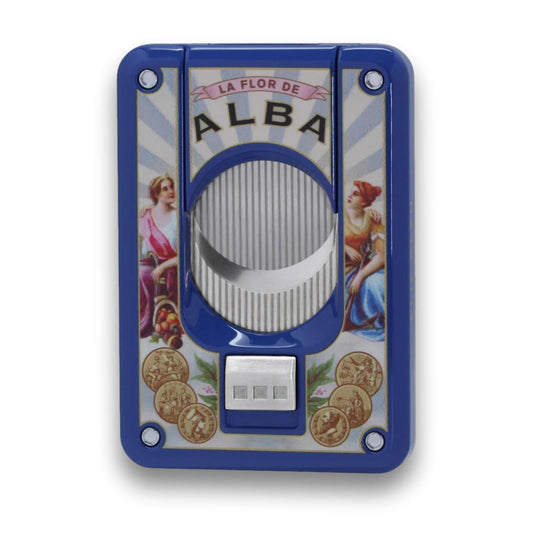 Elie Bleu Alba EBC4 Double Blade Cigar Cutters - Blue - Main Image - Front Side