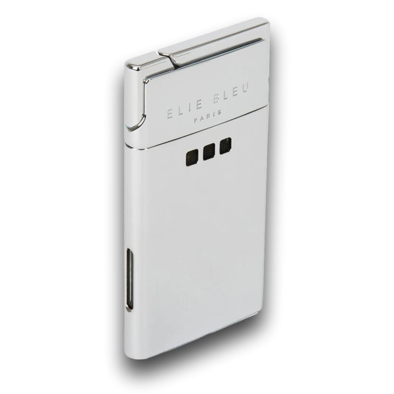 Elie Bleu Delgado Thin J-11 Torch Flame Single Jet Cigar Lighter - Mirror Finish - Main Image -Right Facing