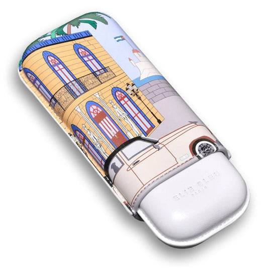 Elie Bleu Casa Cubana Le Parisien Leather 2-Finger Soft Cigar Case - Main Image - Front Side