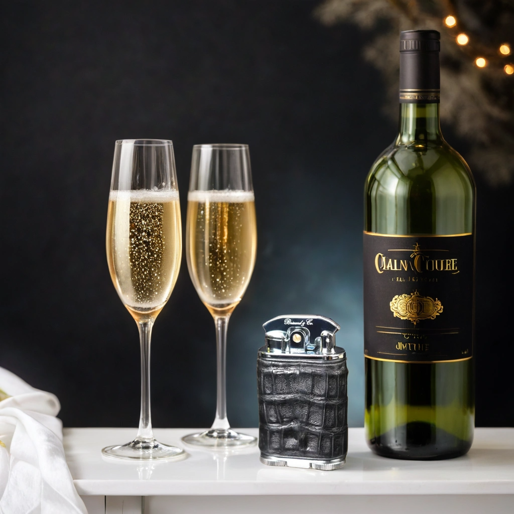 Brizard & Co Crocodile Black Gatsby Torch Flame Triple Jet Tabletop Cigar Lighter - Lifestyle