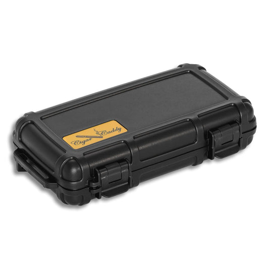 Cigar Caddy 5-Cigar Travel Humidors - Black - Main Image - Right Facing