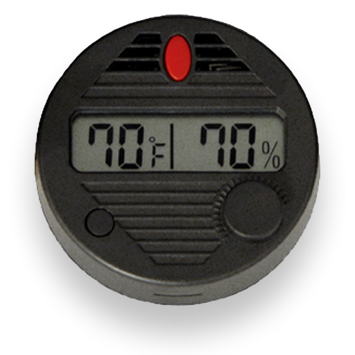 HygroSet Round Digital Hygrometer  - Exterior Front
