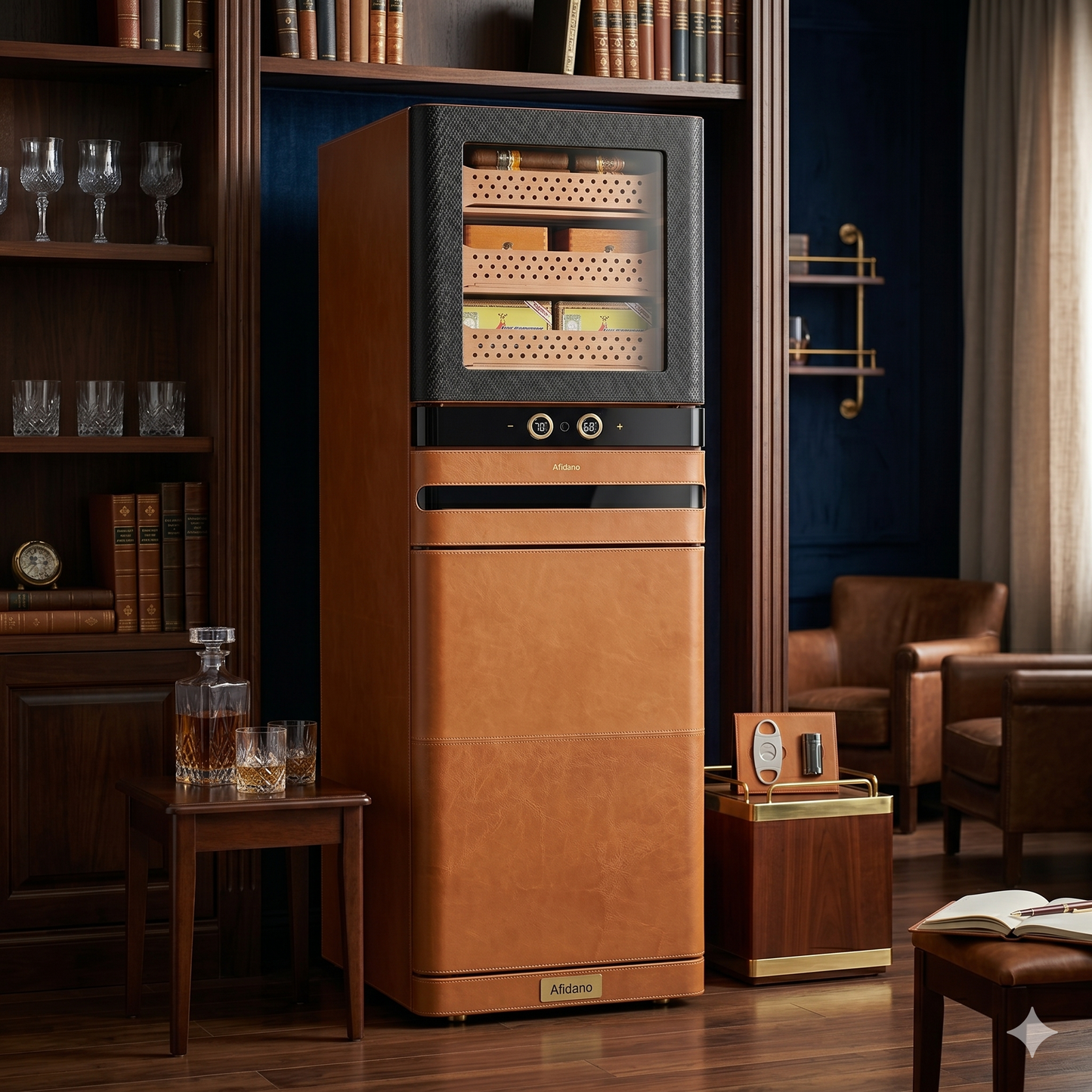 Afidano L8 Leather Series 2200-Cigar Electric Humidor - Lifestyle Image