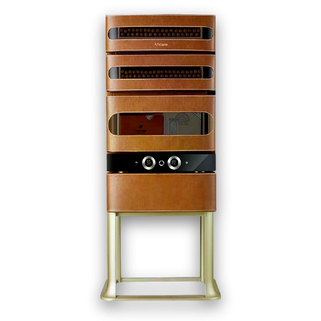 Afidano L3 Leather Series 250-Cigar Electric Humidor - Front SIde