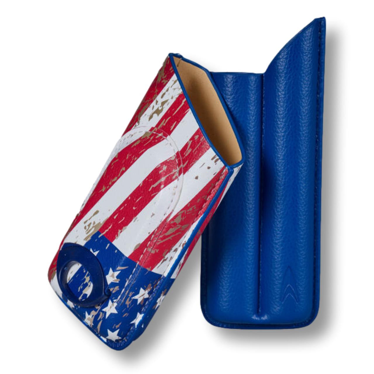 Lotus USA Leather Cigar Case & Big Boy Cutter Gift Set - Cigar Case Opened
