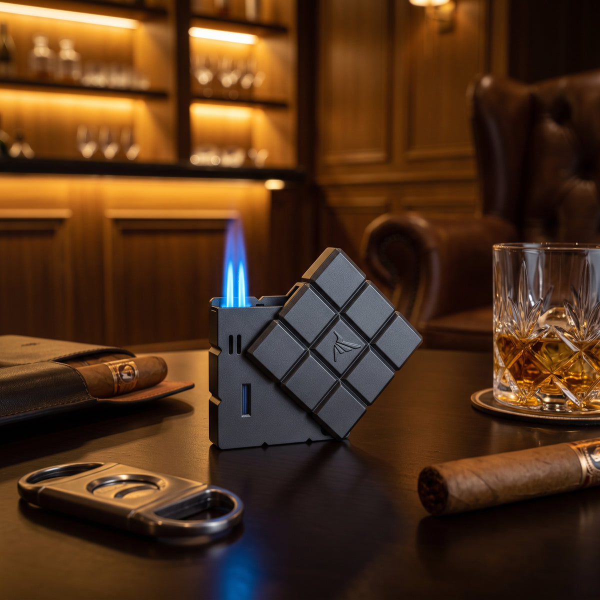 Colibri Heritage Pocket Double Torch Flame Cigar Lighter - Lifestyle Image
