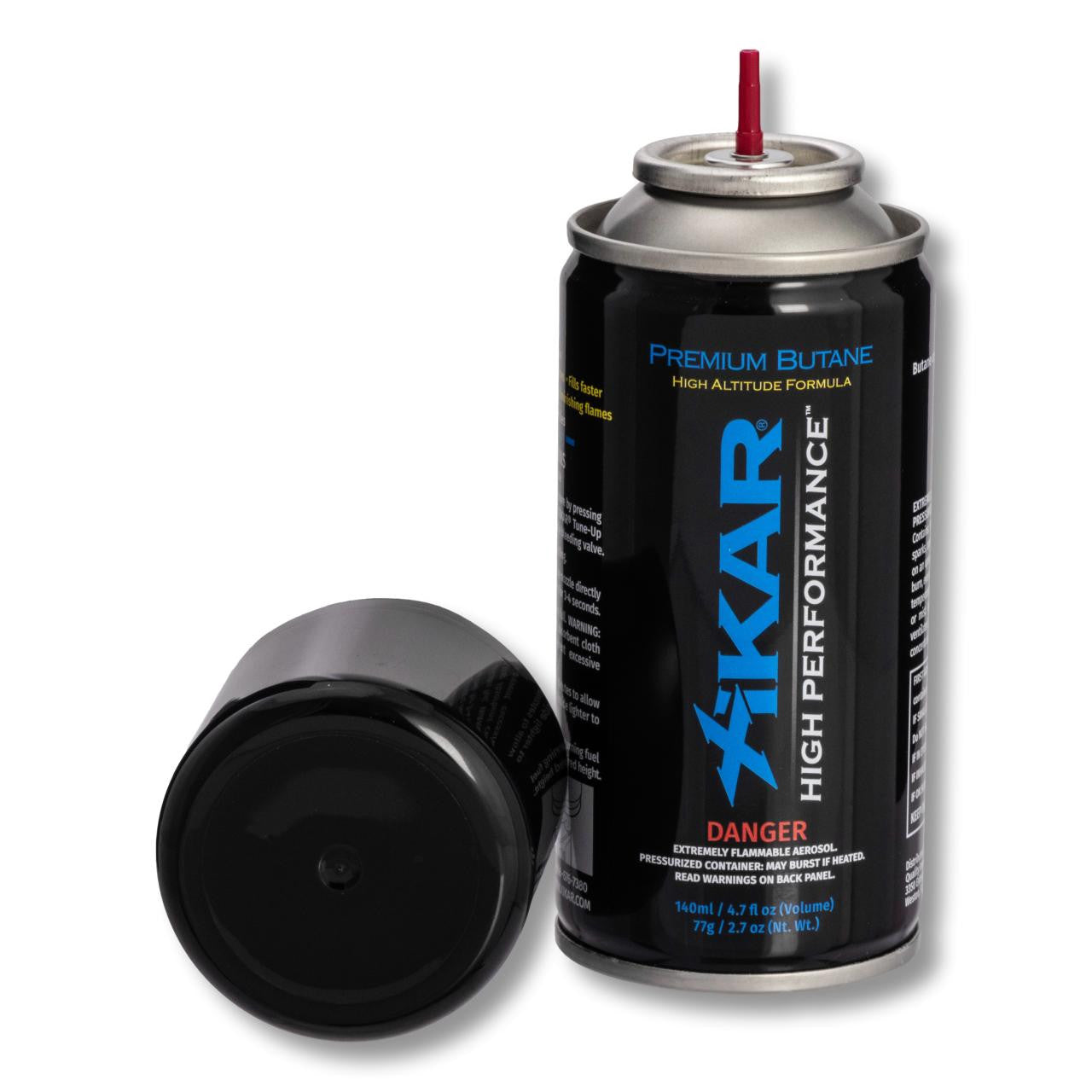 Xikar High Performance 4.7oz Butane for Cigar Lighters - Lid Flipped Open