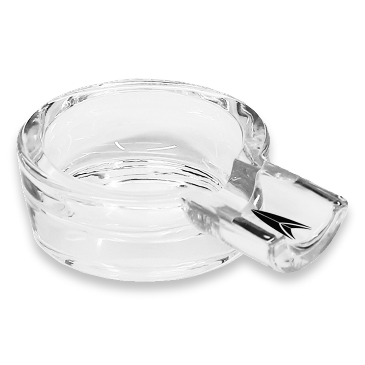 Lotus Clarity Glass 1-Cigar Ashtray - Exterior Side
