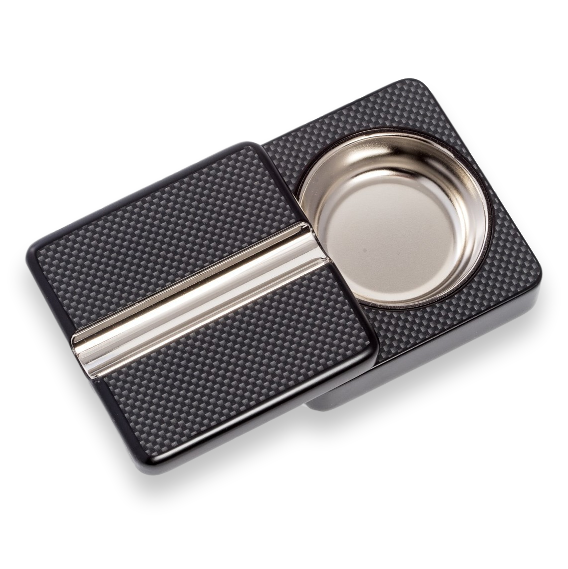Bey-Berk Carbon Fiber Single Cigar Ashtray (C311)
