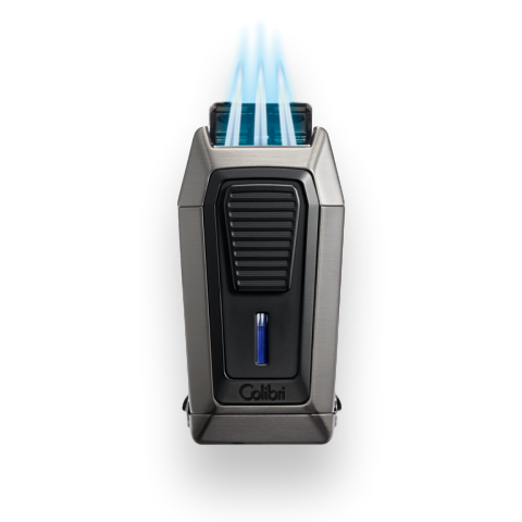 Colibri Quantum Triple-Jet Lighter With V-Cut Exterior with Flame