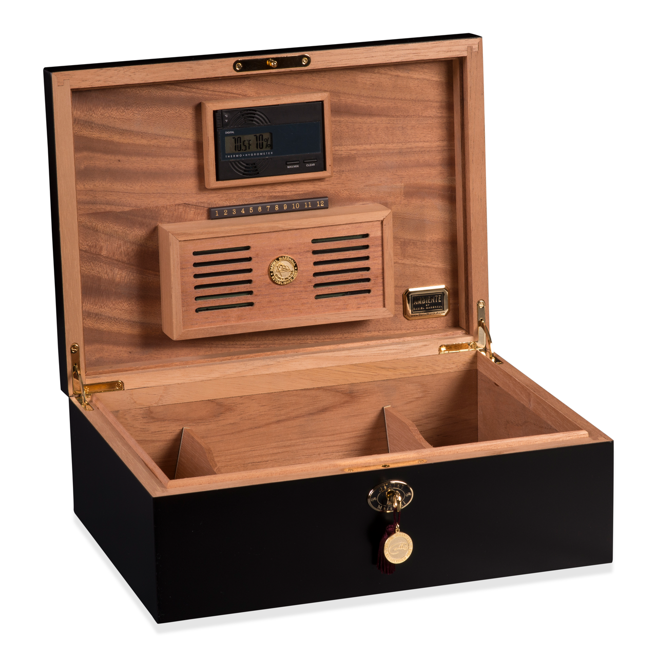 Daniel Marshall 20125 Ambiente 125-Cigar Humidor - Matte Black (20125.5)