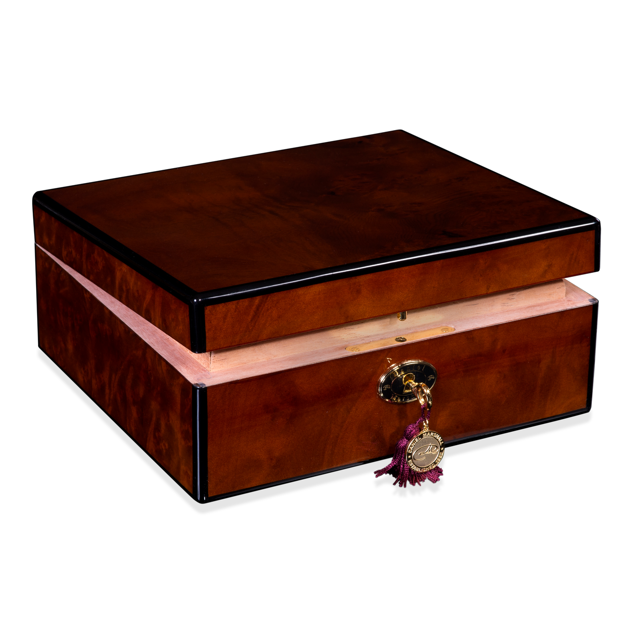Daniel Marshall 30100 Signature Series 100-Cigar Humidor - Precious Burl Wood (30100.3)