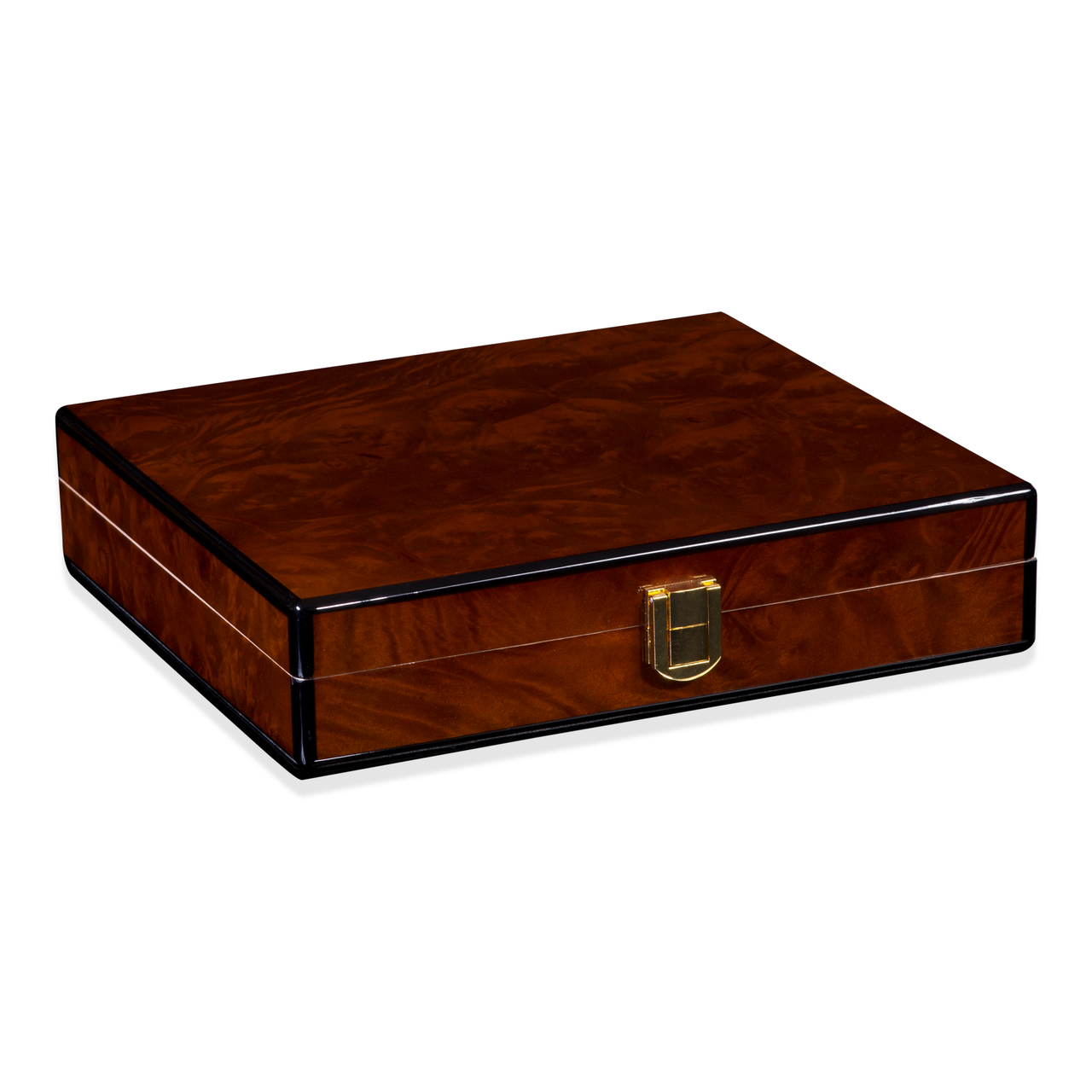 Daniel Marshall Slim Travel Humidor - Precious Burl Wood