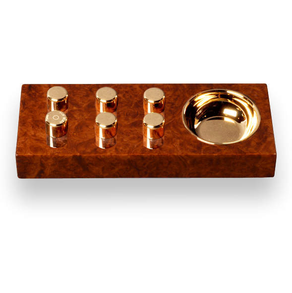 Elie Bleu Amboyna Burl Cigar Ashtray - Classic Collection - Exterior