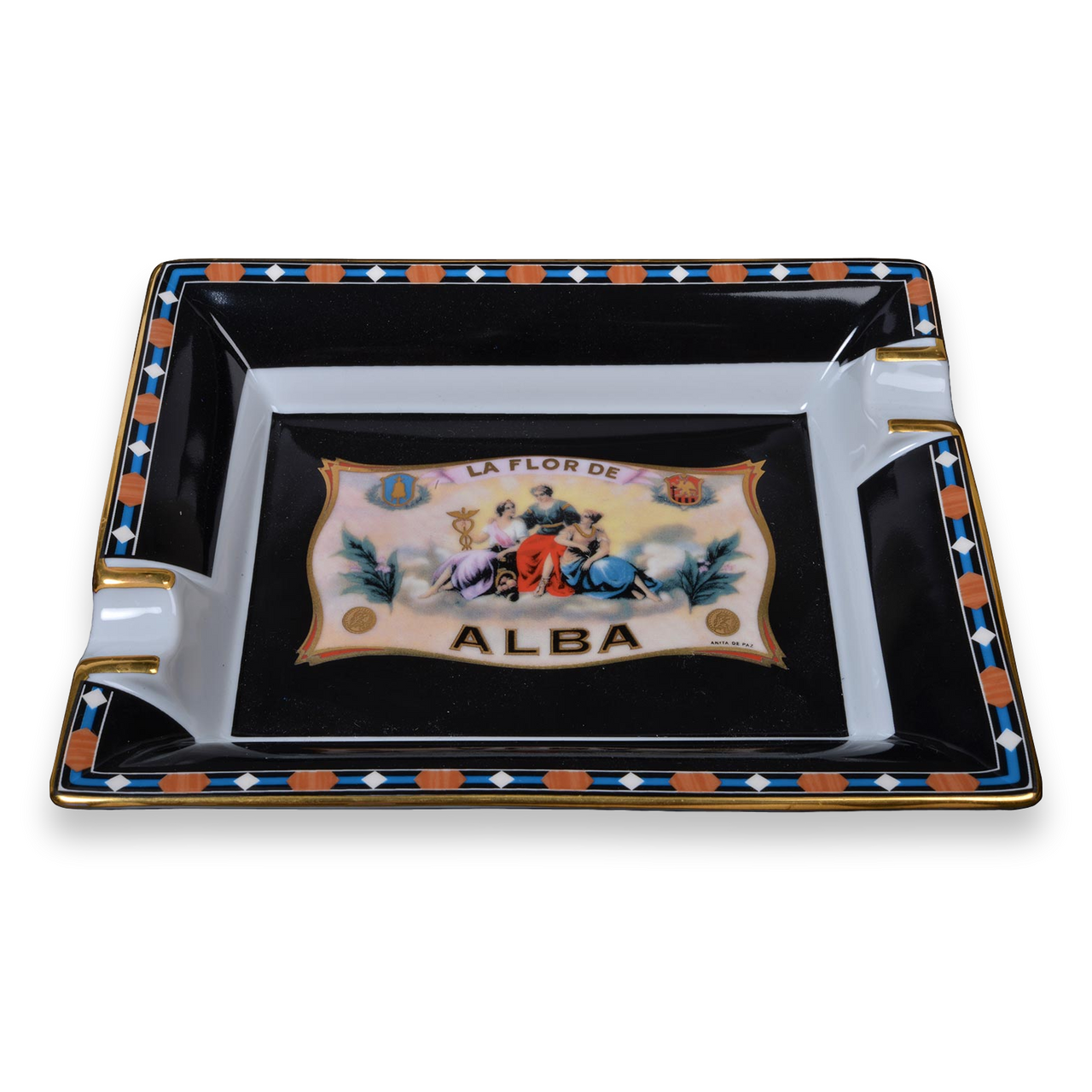Elie - Bleu - Black - Cigar - Ashtray - Flor - de - Alba - Collection - Exterior