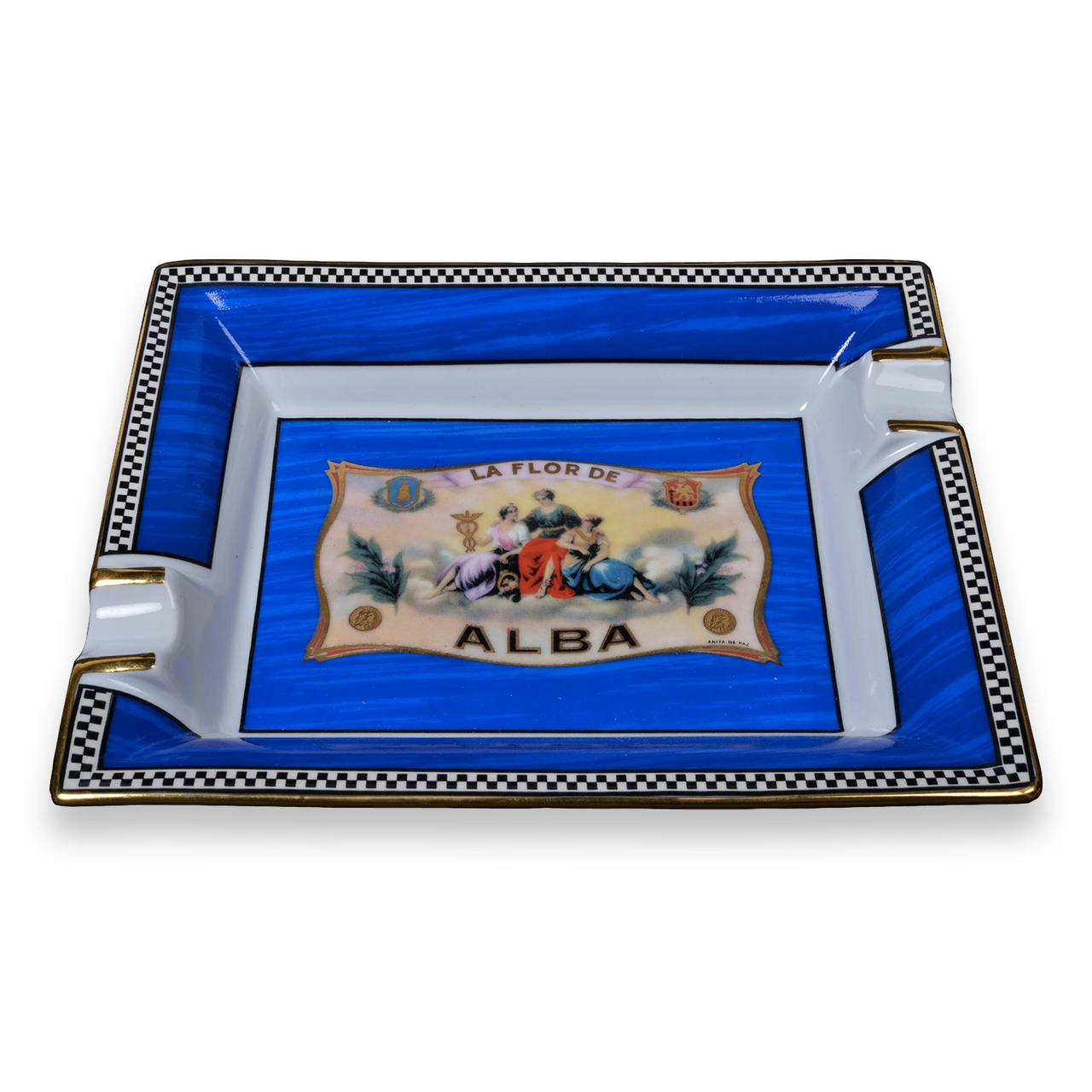 Elie - Bleu - Blue - Cigar - Ashtray - Flor - de - Alba - Collection - Exterior