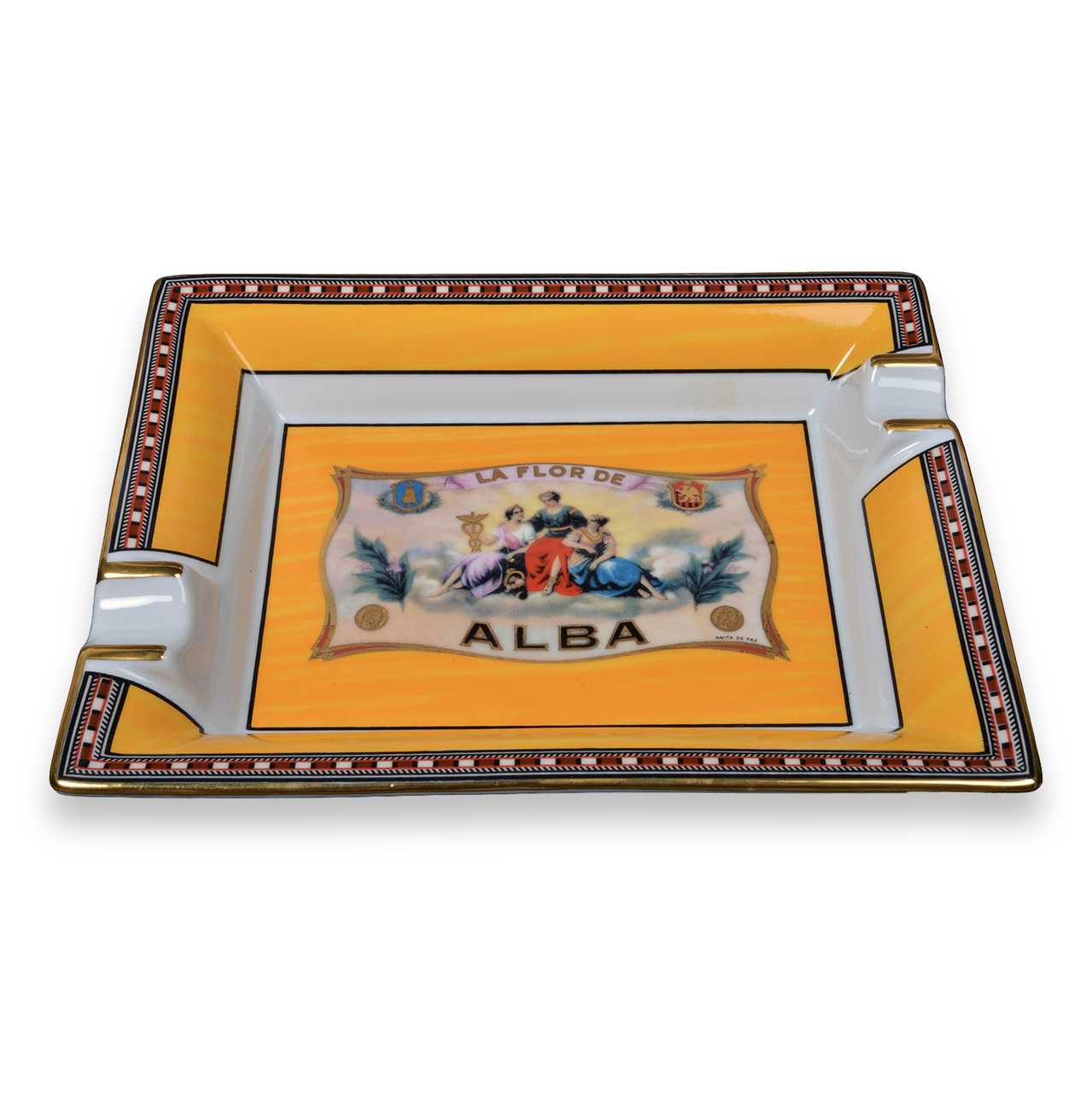 Elie - Bleu - Yellow - Cigar - Ashtray - Flor - de - Alba - Collection - Exterior