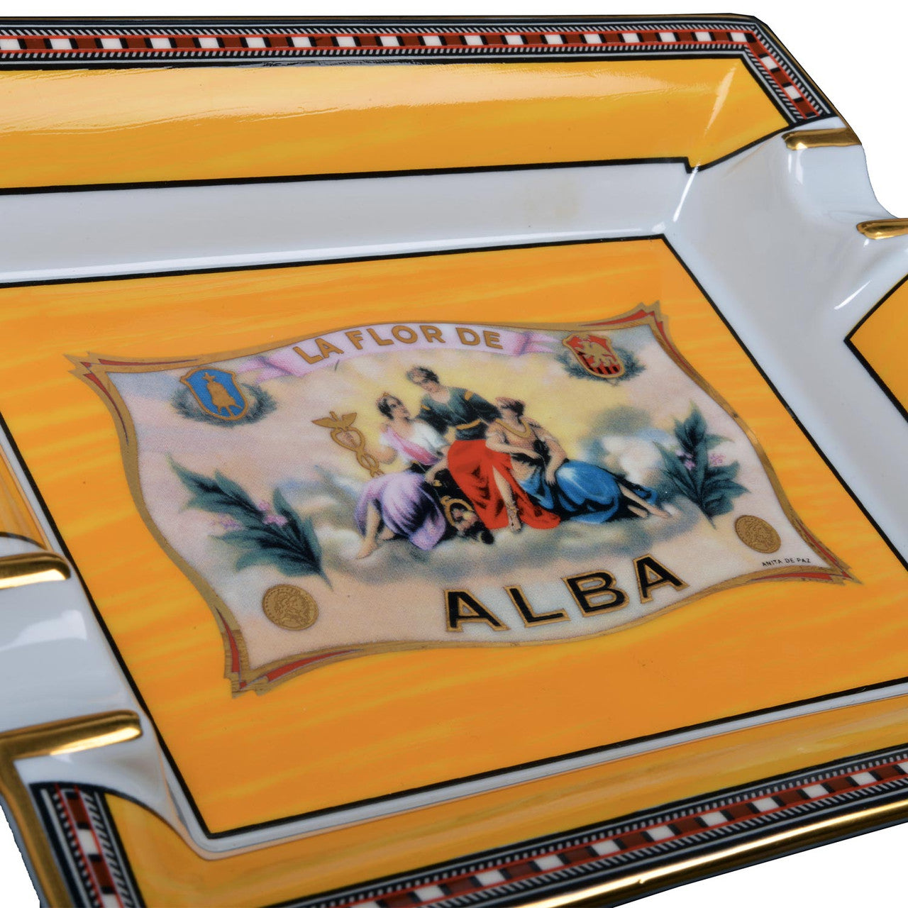 Elie - Bleu - Yellow - Cigar - Ashtray - Flor - de - Alba - Collection - Exterior - Close