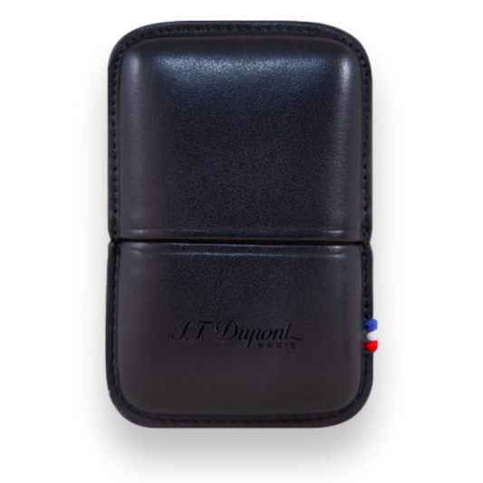S.T. Dupont Ligne 2 Leather Lighter Case Black 51000611 - Exterior Front