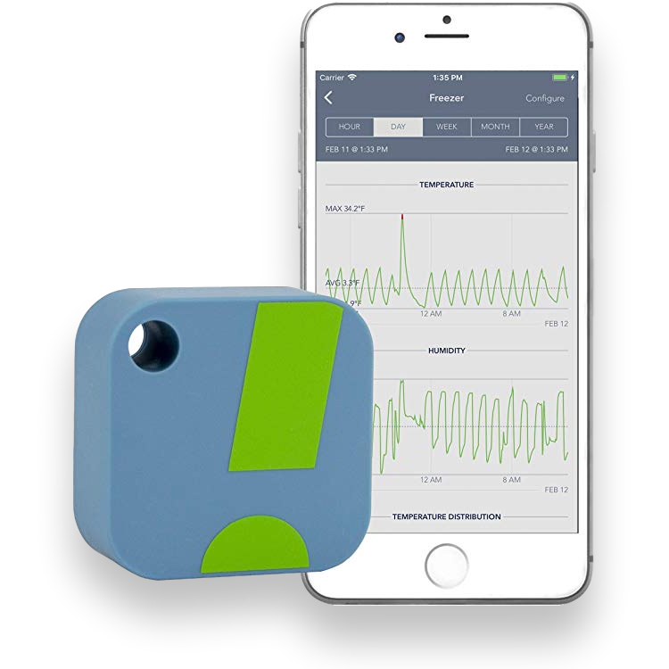 SensorPush HT1 Humidity / Temperature Smart Sensor - mobile app dashboard