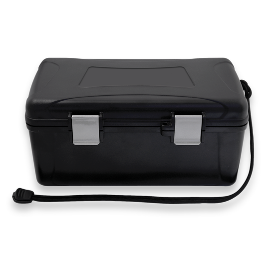 Xikar 15-Cigar Travel Humidor - Black - Exterior Front