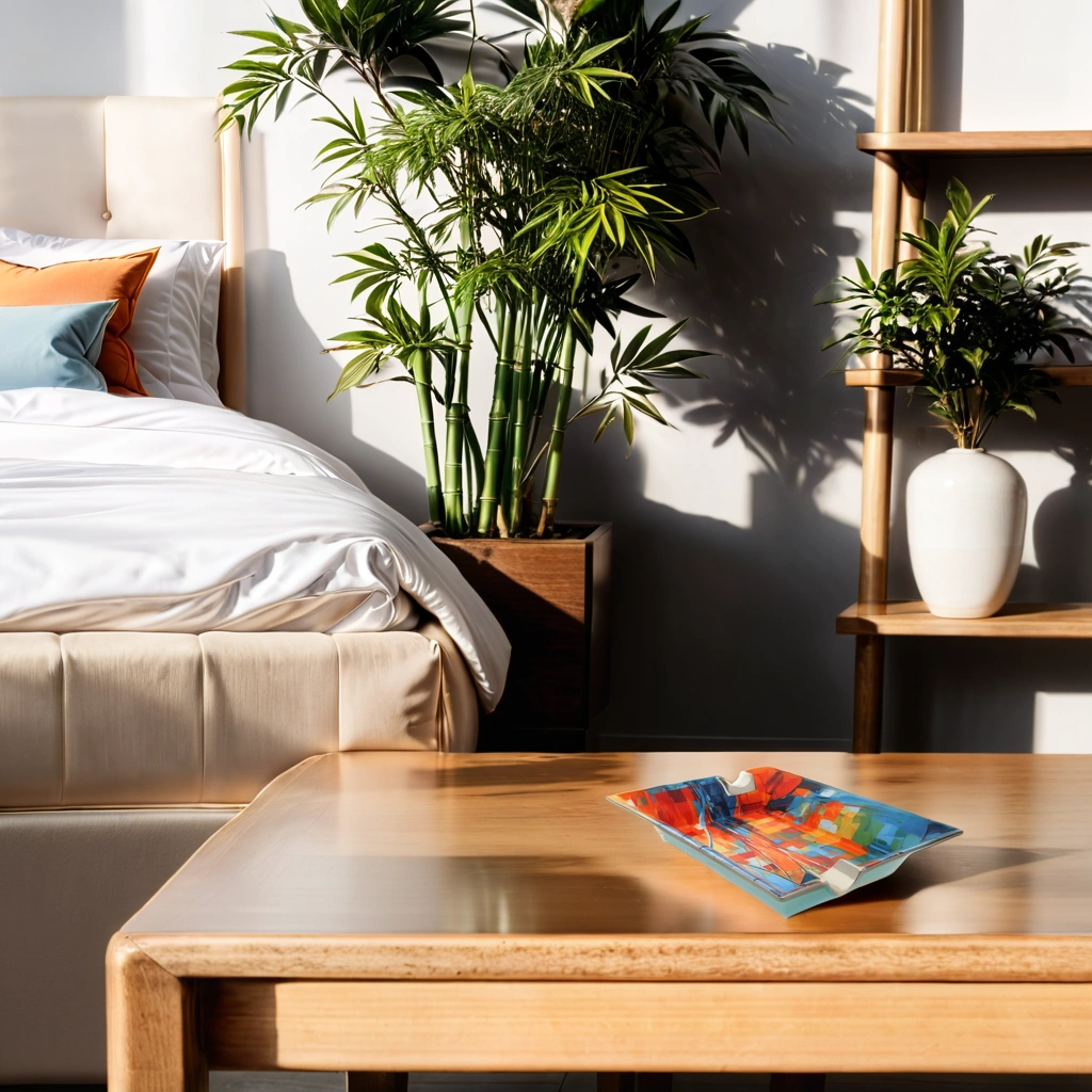 S.T. Dupont Graff'ty Large 2-Cigar Porcelain Ashtray -Lifestyle