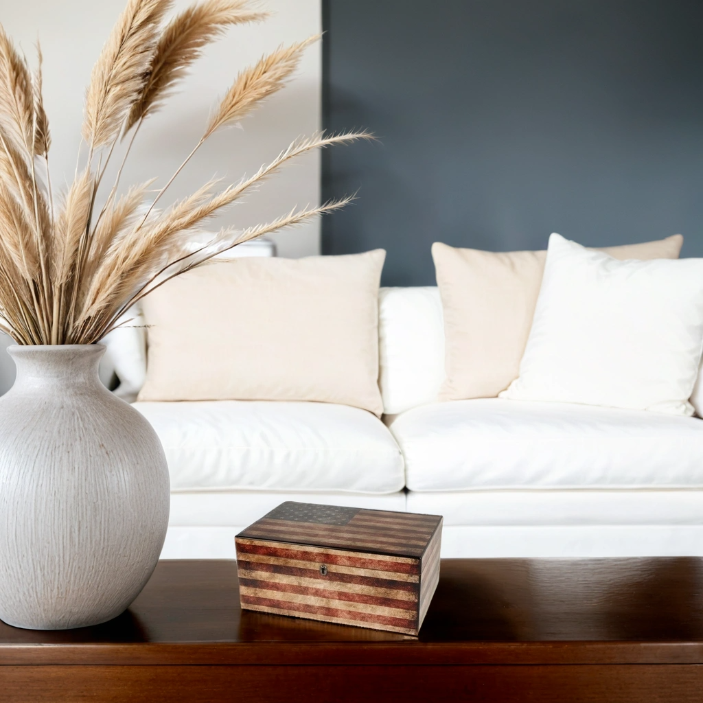 Humidor Supreme Old Glory Desktop Humidor - 100 Cigars