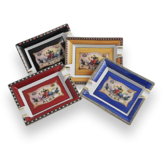 Elie Bleu Flor de Alba Porcelain Ashtray - Alba Collection