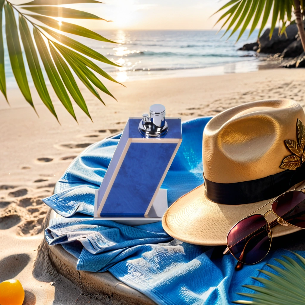 Elie Bleu Blue Madrona Burl Classic Wood Torch Flame Triple Jet Tabletop Cigar Lighter - Lifestyle