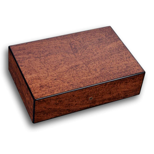 Elie Bleu Bubinga Classic Wood 110-Cigar Desktop Humidor - Main Image - Right Facing