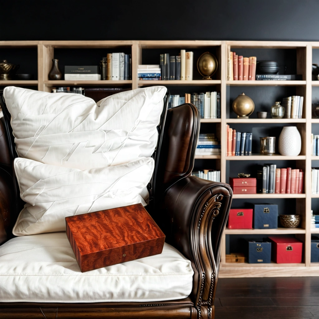 Elie Bleu Classic Wood Figured Bubinga 110-Cigar Desktop Humidor - Lifestyle