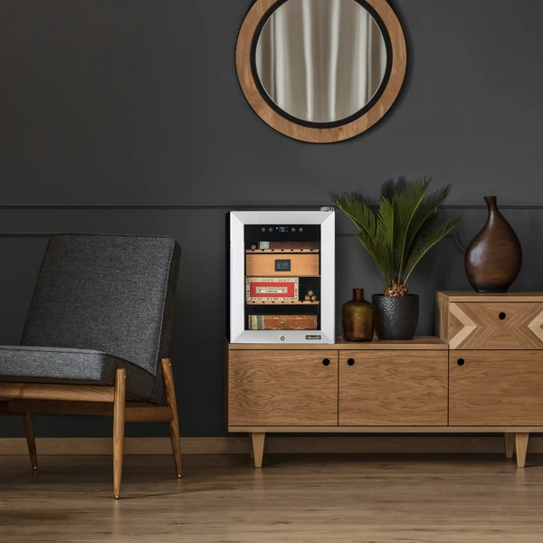 NewAir 250-Cigar Electric Humidor with Opti-Temp™ Heating and Cooling Function - Exterior Front Lifestyle