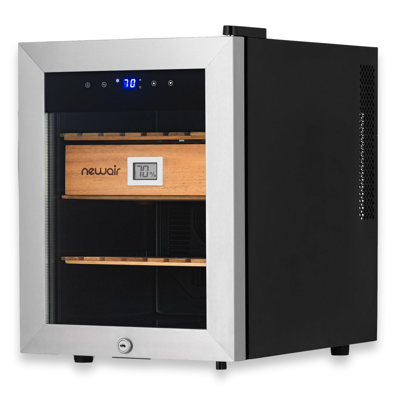 NewAir 250-Cigar Electric Humidor with Thermoelectric Cooling - Exterior Front Empty