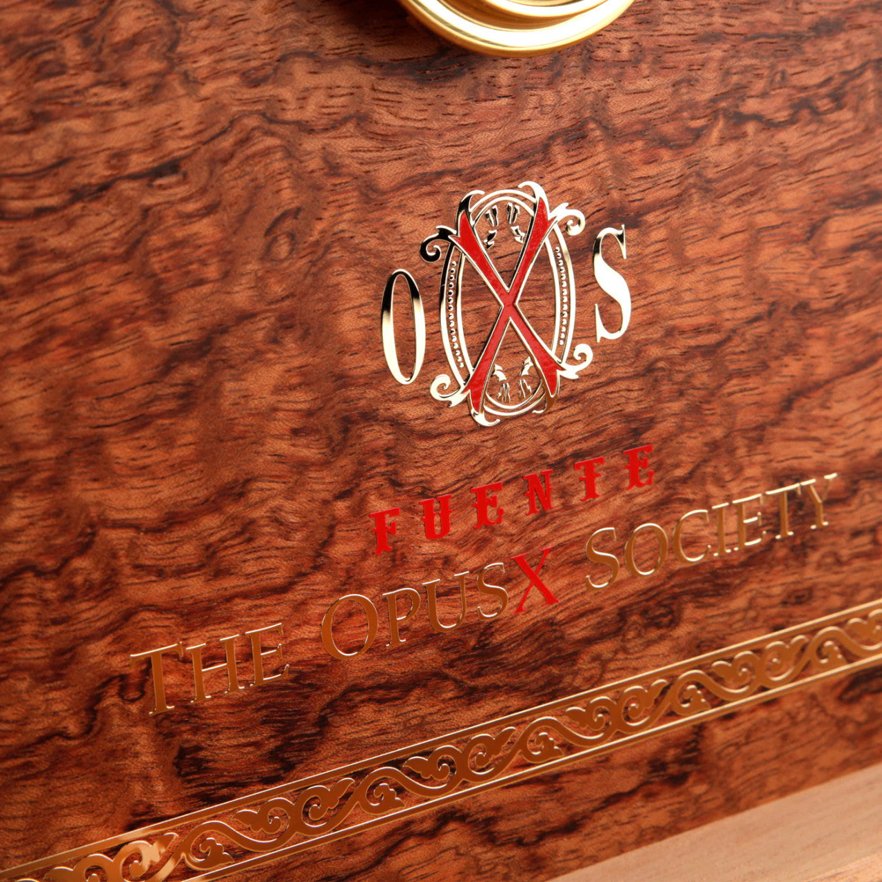 Elie Bleu OpusX El Rojo 75-Cigar Desktop Humidor - Stamp Details