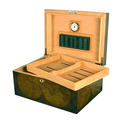 Old World Desktop Humidor - 100 Cigars