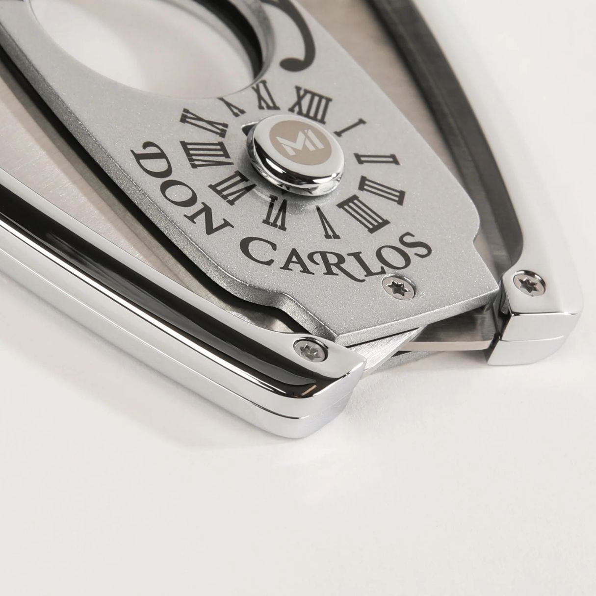 OpusX Society Don Carlos C30 Double Blade Cigar Cutter - Open Front Details