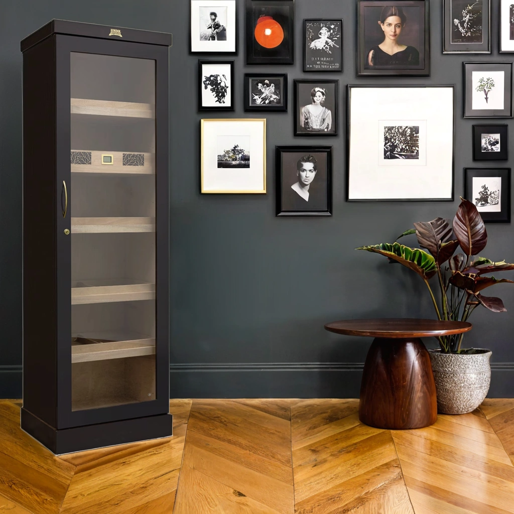 Humidor Supreme 3,000-Cigar Tower Shelf Unit Humidor - Lifestyle