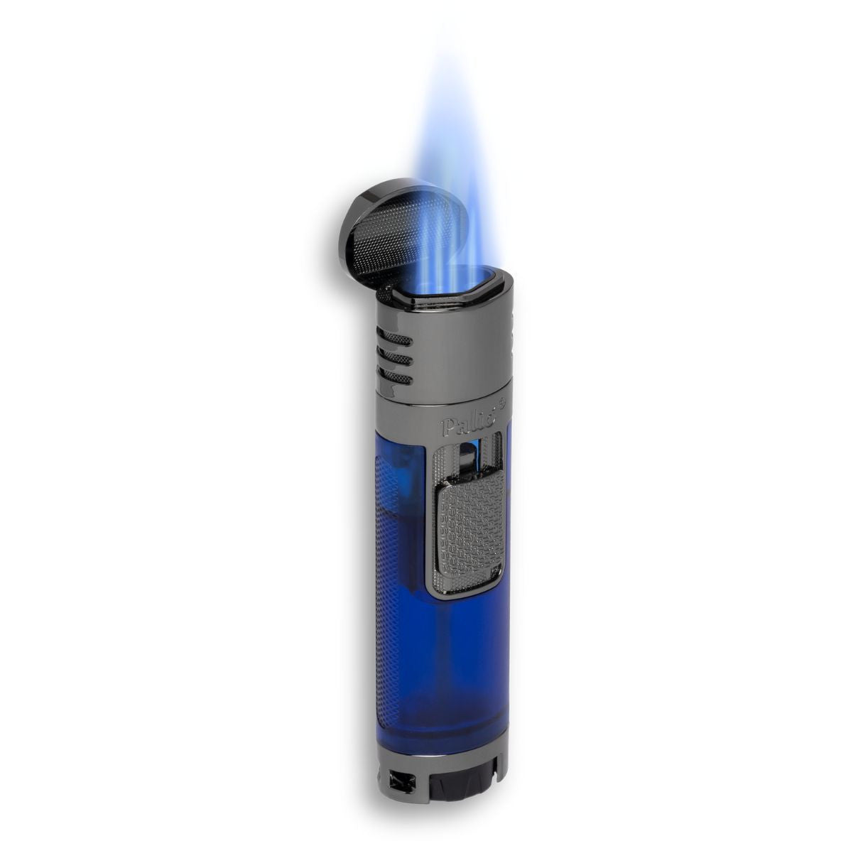 Palio Veneto Torch Flame Quad Jet Cigar Lighters - Blue - Lighter Flame