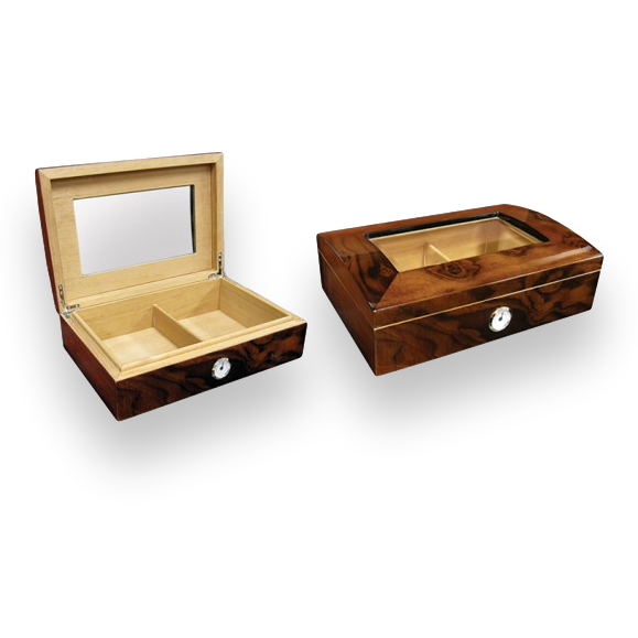 Prestige Addison 40-Cigar Desktop Humidor - Exterior Interior