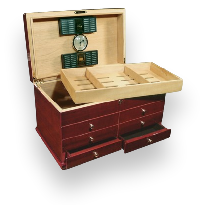 Prestige Landmark 300-Cigar Desktop Humidor - Interior