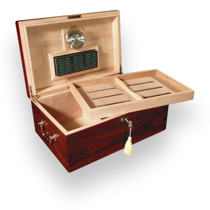 Prestige Monte Carlo 120-Cigar Desktop Humidor - Interior Front