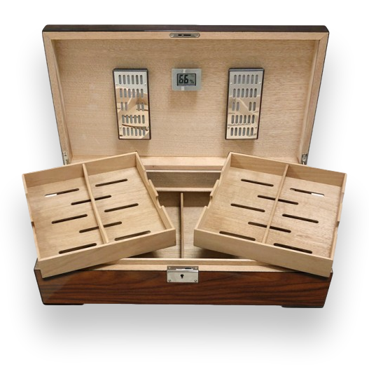 Prestige Salvador 250-Cigar Desktop Humidor - Interior with Tray