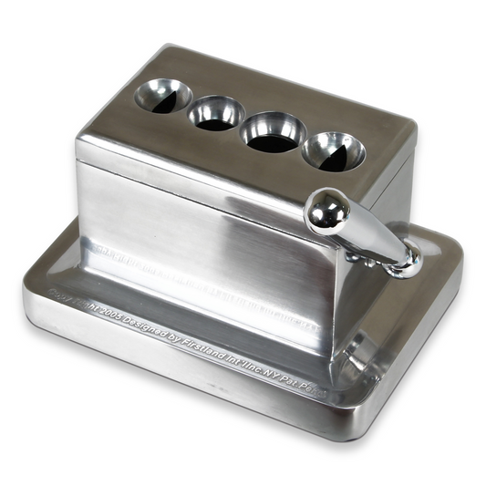 Quality Importers 60 Ring Gauge Stainless Steel Table Top Cigar Cutter  - Main Image - Left Facing