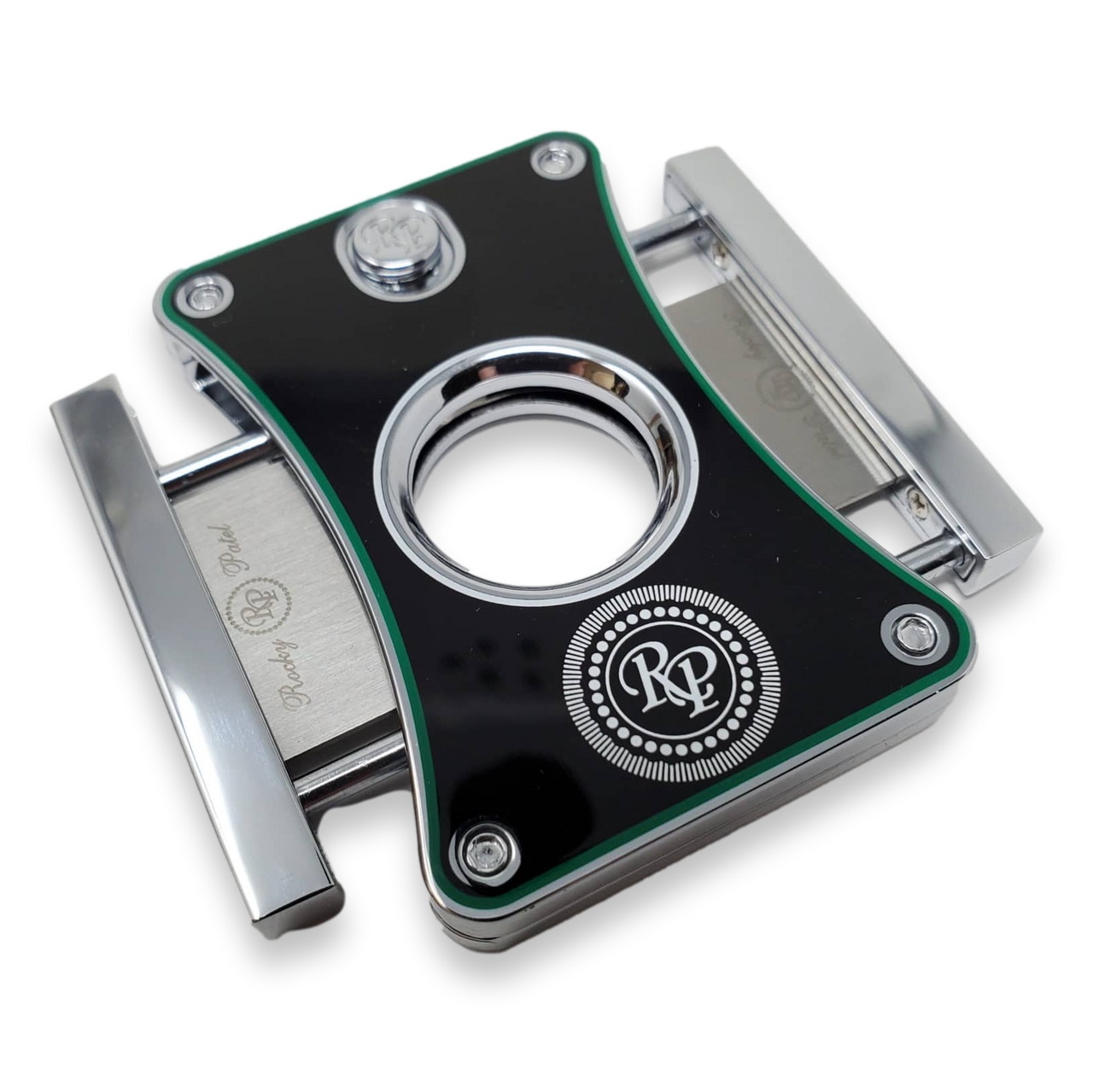 Rocky Patel Diamond Series Guillotine Double-Blade Cigar Cutter - Black - Interior Front